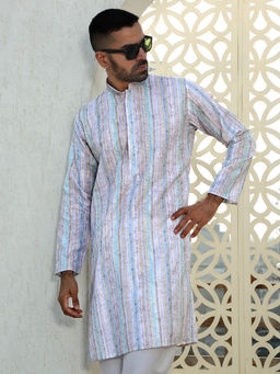Kraft India - Printed Cotton Green Kurta