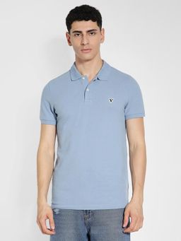 American Eagle - Blue Slim Fit Flex Pique Polo T-Shirt