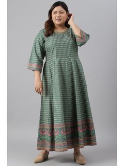 W - Green Floral Dress