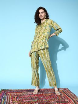 Gahan - Green Cotton Blend Printed Co-Ord Set