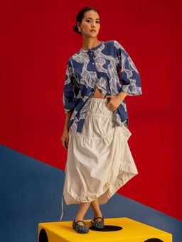 Libas - Printed Cotton Straight Shirt for Women