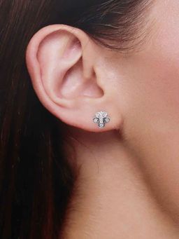 Kai Jewel - Sterling Silver Simple Floral Stud Earrings