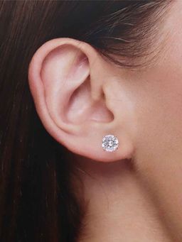 Kai Jewel - Sterling Silver Rose Gold Chic Circular Stud Earrings