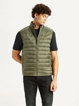 Levi's - Men's Quilted Olive Puffer Jacket