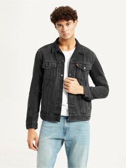 Levi's - Men's Solid Black Trucker Denim Jacket