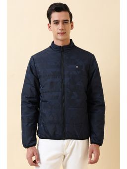 Allen Solly - Men's Navy Blue Printed Jacket