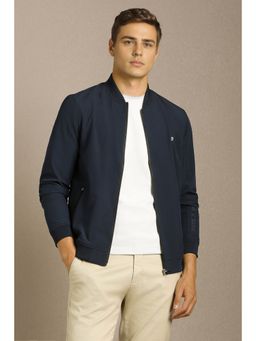 Louis Philippe - Men's Navy Blue Solid Jacket