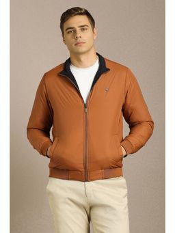 Louis Philippe - Men's Brown and Navy Solid Reversible Jacket