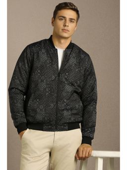 Louis Philippe - Men's Black Printed Jacket