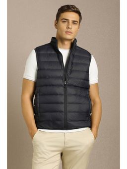 Louis Philippe - Men's Navy Blue Solid Jacket