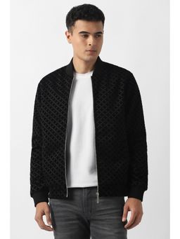 Van Heusen - Men's Black Printed Casual Jacket