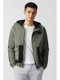 Van Heusen - Men's Olive Solid Casual Jacket