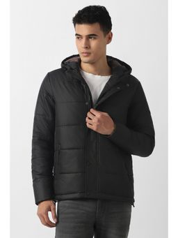 Van Heusen - Men's Black Solid Casual Jacket