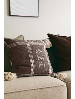 H&M - Brown Tasselled Cushion Cover