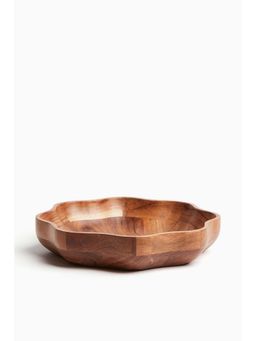 H&M - Brown Wooden Serving Bowl