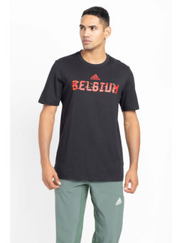 adidas - Belgium Black Football T-Shirt