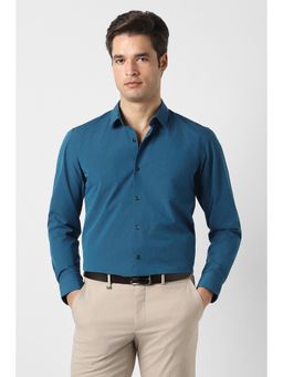 Peter England - Men Blue Slim Fit Full Sleeves Formal Shirt