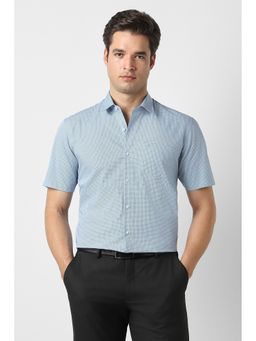 Peter England - Men Light Blue Nuvo Fit Half Sleeves Formal Shirt