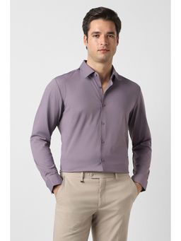 Peter England - Men Lavender Slim Fit Full Sleeves Formal Shirt