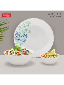 At Home by Nilkamal - Arias Fluted Wavy Tale Dinner Set - 14 Pieces