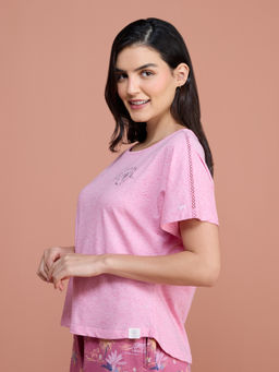 Nykd by Nykaa - Neppy Lace Detail Tee - Nys134 - Pastel Lavender