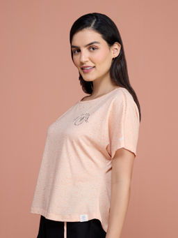 Nykd by Nykaa - Neppy Lace Detail Tee - Nys134 - Almost Apricot