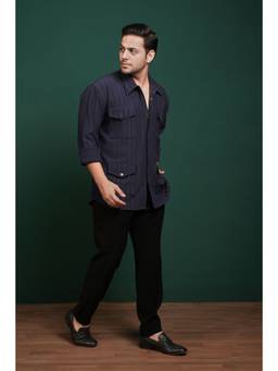 MENERO - Men's Navy Blue Shirt