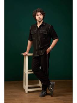 MENERO - Men's Black Co-ord Set