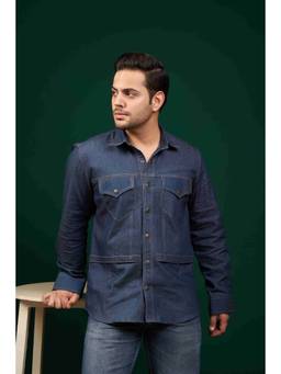 MENERO - Men's Navy Blue Shirt