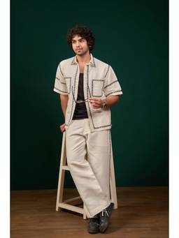 MENERO - Men's Off White Co-ord Set