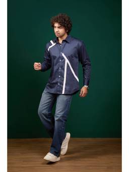 MENERO - Men's Navy Blue Shirt