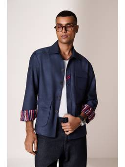S&N by Shantnu Nikhil - Navy Blue Contemporary Shirt