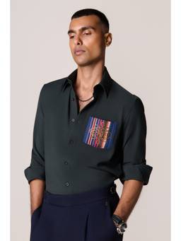 S&N by Shantnu Nikhil - Military Green Shirt