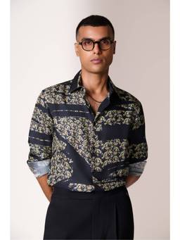 S&N by Shantnu Nikhil - Multicolor Allover Horse Monogram Print Shirt
