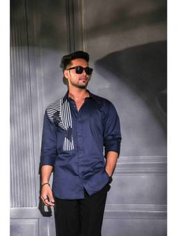 MENERO - Men's Navy Blue Shirt