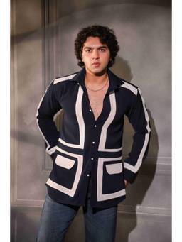 MENERO - Men's Navy Blue Shirt