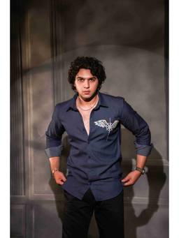 MENERO - Men's Navy Blue Shirt