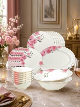 Noritake - Pink YAE 21 Pieces Dinner Set