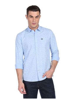 Arrow - Men Blue Manhattan Slim Fit Printed Casual Shirt