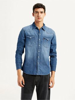 Levi's - Men Solid Blue Slim Fit Shirt