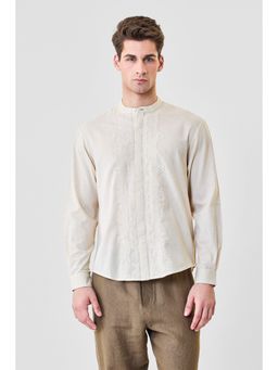 Snitch - Beige Embroidery Shirt for Men