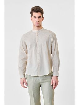 Snitch - Beige Embroidery Shirt for Men