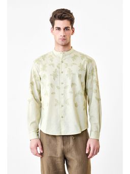 Snitch - Green Embroidery Shirt for Men