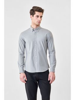 Snitch - Grey Solid Casual Shirt for Men