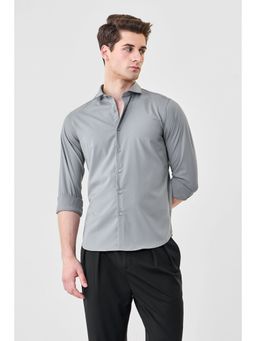 Snitch - Grey Solid Shirt for Men