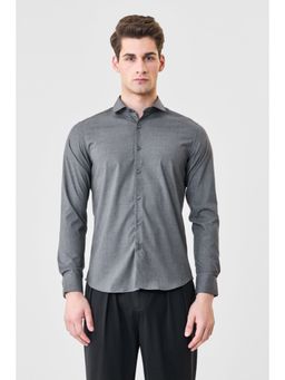 Snitch - Charcoal Grey Solid Shirt for Men