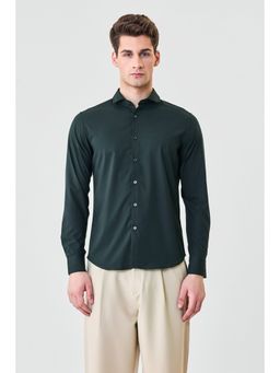 Snitch - Green Solid Shirt for Men