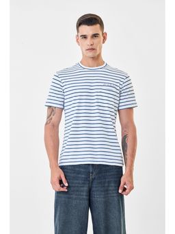 Snitch - White Stripes T-Shirt for Men