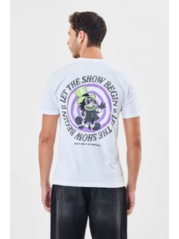 Snitch - White Graphic T-Shirt for Men
