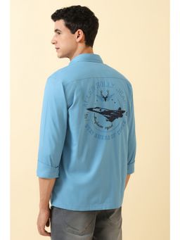 Allen Solly - Men Blue Graphic Casual Shirt